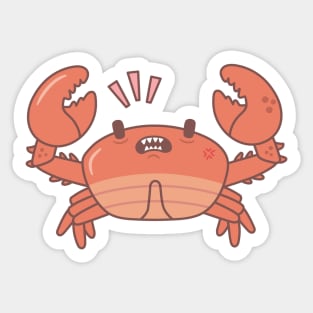 Crabby Crab Doodle Sticker